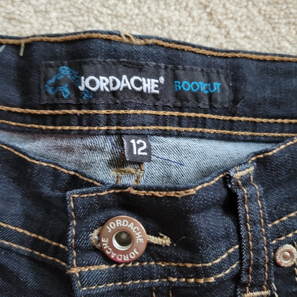 Girls Jordache Bootcut Jeans Size 12 Dark Blue Color - Picture 4 of 6